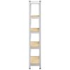 vidaXL 5-Layer Storage Shelf Silver Steel&Engineered Wood