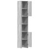 vidaXL Bathroom Cabinet Gray Sonoma Engineered Wood Tall