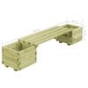 vidaXL Planter Bench Green Green treated pinewood Medium Planters