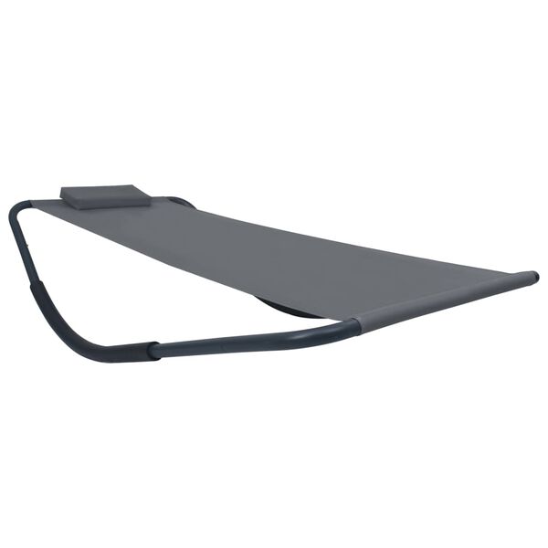 vidaXL Patio Bed Grey 200 x 35.4 " Steel