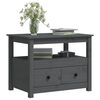 vidaXL Coffee Table Grey Solid pine wood Coffee Table Rectangular