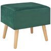 vidaXL Bedside Cabinet Set of 2 Green Velvet, Pinewood Compact
