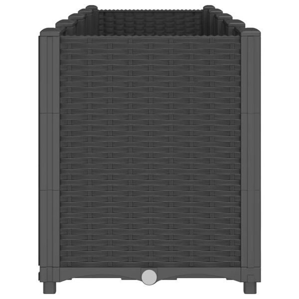vidaXL Garden Planter Black Polypropylene Large Modular Garden Planter