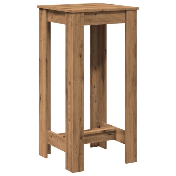 vidaXL Bar Table Artisan Oak 20.1x19.7x40.7" Engineered Wood