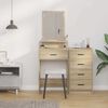 vidaXL Dressing Table with Drawer Sonoma Oak 19.69 x 16.14 x 55.12 in