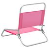 vidaXL Beach Chair Set of 2 Pink Oxford fabric with PE coating, steel