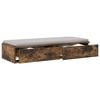 vidaXL Bed Drawers Smoked Oak 31.50 x 14.37 x 6.50 in Engineered Wood