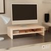 vidaXL Monitor Stand Natural Wood Solid Pine Wood