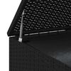 vidaXL Cushion Box Black PE rattan, powder-coated steel