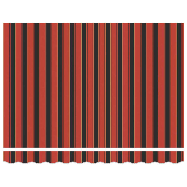 vidaXL Retractable Awning Manual Orange and Black 137.80 x 98.43 in