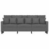 vidaXL 3-seater Sofa Dark Gray Fabric (100% polyester), Metal, Textilene