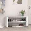 vidaXL Shoe Rack White Engineered Wood 39.4x13.8x17.7 in Shoe Rack