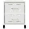 vidaXL Bedside Cabinet White Cold-rolled steel Bedside Cabinet