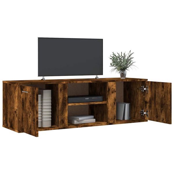 vidaXL TV Cabinet Smoked Oak Engineered Wood Medium TV Cabinet