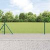 vidaXL Fence Post Green 82.02 x 1.31 ft (0.98 in mesh) Steel and PVC