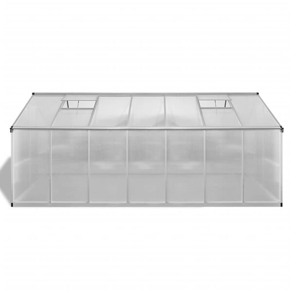 vidaXL Greenhouse Transparent Aluminum Large UV-resistant materials