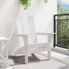 vidaXL Folding Adirondack Chair White 31.69 x 29.33 x 36.22 in HDPE