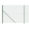 vidaXL Wire Mesh Fence with Flange Green 7.2x32.8'