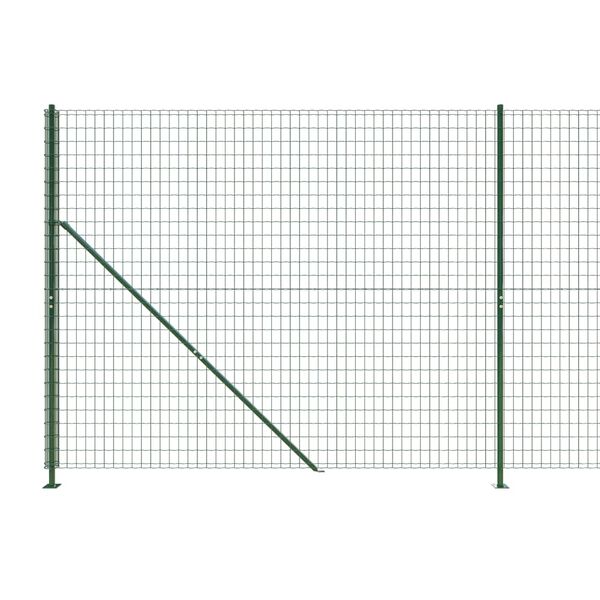 vidaXL Wire Mesh Fence with Flange Green 7.2x32.8'