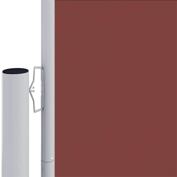vidaXL Side Awning Brown Polyester (with PU coating), steel, aluminum