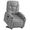 vidaXL Electric Stand Up Massage Recliner Chair Light Gray