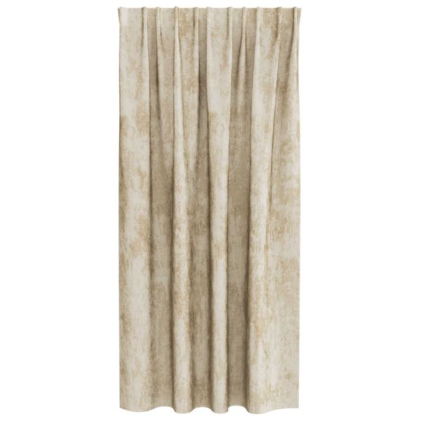 vidaXL Velvet Curtains 2 pcs Cream 68.90 x 55.12 in Velvet