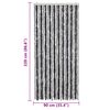 vidaXL Fly Curtain Grey and Black 35.4x86.6" Chenille