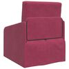 vidaXL Sofa Bed Wine Red 25.59 x 31.50 x 32.68 in Velvet