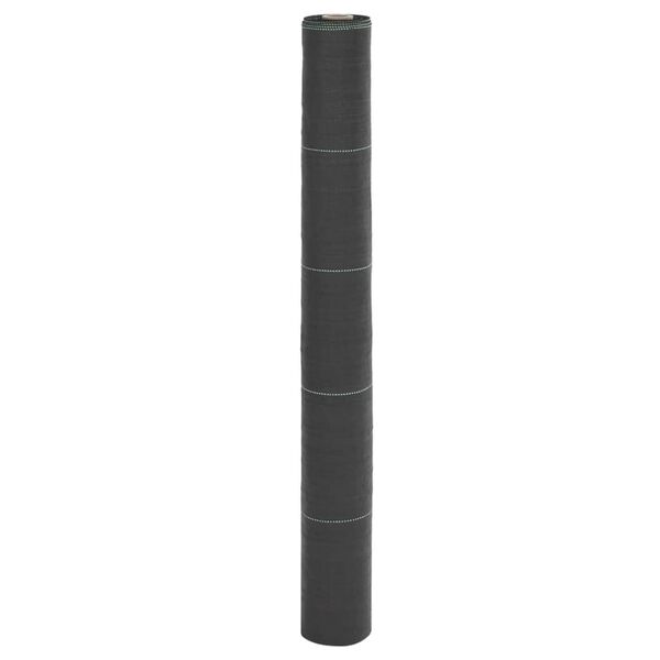 vidaXL Weed Membrane Black with green stripes 100% Polypropylene