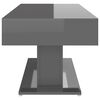 vidaXL Coffee Table High Gloss Grey Engineered Wood Sleek Design