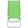 vidaXL Beach Chair Set of 2 Green Oxford fabric with PE coating, steel