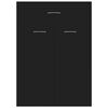 vidaXL Shoe Cabinet Black 23.6x13.8x33.1" Engineered Wood
