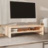 vidaXL Monitor Stand Natural Wood Solid Pine Wood