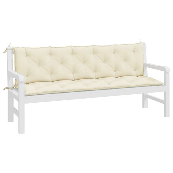 vidaXL Garden Bench Cushion Set of 2 Cream white