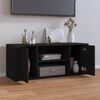 vidaXL TV Cabinet Black Engineered wood Medium TV Cabinet Rectangular