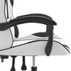 vidaXL Gaming Chair White and Black Faux Leather