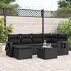 vidaXL Garden Sofa Set Black