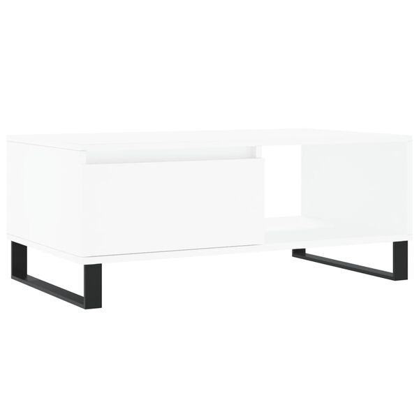 vidaXL Coffee Table White Engineered wood, Metal Medium Coffee Table