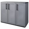 vidaXL Garden Storage Cabinet Gray and Black 40.2"x14.6"x33.1" PP