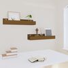 vidaXL Wall Shelf Honey brown Solid pine wood 19.7x4.7x3.5 in
