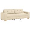 vidaXL Sofa 2 pcs Cream Linen-blend Fabric