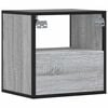 vidaXL Wall-mounted Bedside Cabinet Grey Sonoma Engineered wood