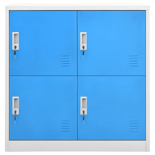 vidaXL Locker Cabinet Set of 5 Light grey and blue Steel Medium