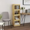 vidaXL Book Cabinet Room Divider Natural Pine Solid Pinewood Medium