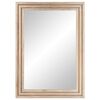 vidaXL Bathroom Mirror Bleached wood and clear glass Solid mango wood, glass