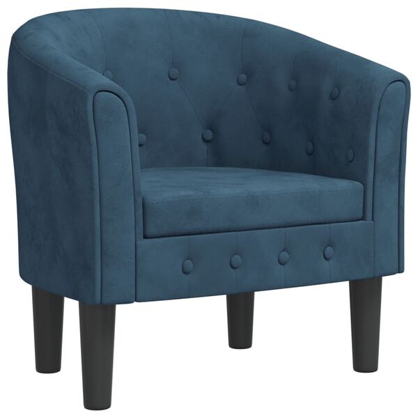 vidaXL Tub Chair Dark Blue