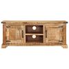 vidaXL TV Cabinet Natural Mango Wood Solid mango wood
