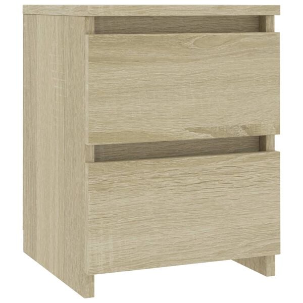 vidaXL Bedside Cabinet Set of 2 Sonoma Oak Engineered Wood