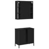 vidaXL Bathroom Furniture Set Black