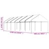 vidaXL Gazebo With Roof White Polyethylene, Galvanized Steel Extra Large